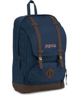 JanSport Cortlandt Laptop Backpack Navy 15 Laptop Sleeve-Synthetic Leather - $53.25