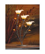 Amber Lilies Dark Metal Tealight Candle Holder - €23,05 EUR