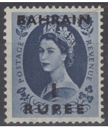 ZAYIX - Bahrain 90 used 1r on ash6d dark blue overprint Elizabeth II 041... - £1.12 GBP