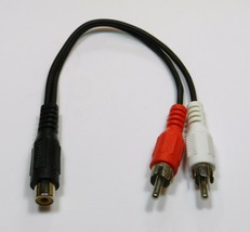 RCA Jack Female to 2 RCA Plug Male Y Splitter Audio Video Adapter Cable Cord - $6.88