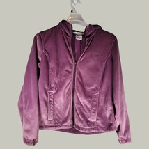Columbia Jacket Womens L Full Zip Long Sleeve Purple Velour Hoodie - £12.26 GBP