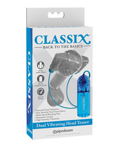 Classix Dual Vibrating Head Teaser - Blue/Clear - £34.12 GBP