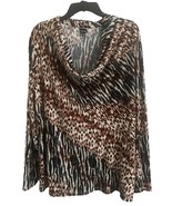 Women’s XL Rafaela animal print blouse with scoop neck - $16.17 CAD