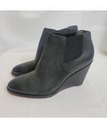 Cole Haan Grand Os Balthasar Black Nubuck Leather 3&quot; Wedge Ankle Boots s... - $773.30 MXN