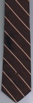 Pierre Cardin Necktie 100% Silk Brown with stripes Brand New Cardin Insi... - $13.74