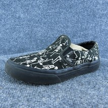 VANS Boys Slip-On Shoes Athletic Black Fabric Slip On Size Y 2 Medium - $24.75