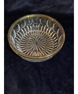 Glass Vintage Bowl With Gold Trim Decorative - £28.39 GBP