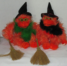 Russ Berrie optic bright orange glitter Halloween witch monkey JAMBO w/ glasses - £18.75 GBP