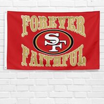 San Francisco 49ers Forever Faithful 3x5 ft Flag Super Bowl Christmas Ba... - $18.99