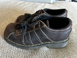 Dr. Doc Martens Doc 9764 Brown Lace Up Oxford Shoes Men's Sz 7 US Distressed - $50.31