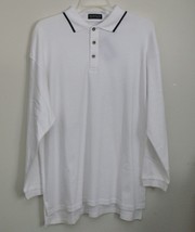 Ultra Club White Black trim Long Sleeve Polo Shirt Men Size XL NWOT - $24.95
