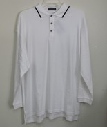 Ultra Club White Black trim Long Sleeve Polo Shirt Men Size XL NWOT - £19.71 GBP