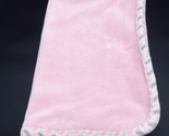 Le Bebe Favorite Baby Blanket Chevron Stripe Pink Gray Trim - $19.99