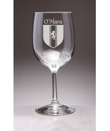 O&#39;Hara Irish Coat of Arms Wine Glasses - Set of 4 (Sand Etched) - $93.00 CAD