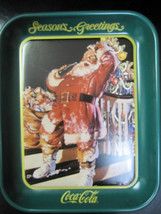 Coca Cola Metal Santa Tray  Season's Greetings - $11.39