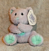 Enesco Precious Moments Sharing Bear Plush New  Purple 6&quot; Stuffed Animal Toy - £7.14 GBP