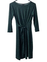 Ann Taylor Factory Faux Wrap Dress Green  Size XS Knit Sheath Mid Length... - £10.83 GBP