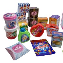 Lot/40+ Pcs Mixed Shopkins &amp; EMPTY Mini Food Brands Boxes/Containers Ages 5 &amp; Up - £11.91 GBP