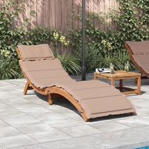  Sunlounger Taupe Solid acacia wood with a natural oil finish - $3,829.09 MXN