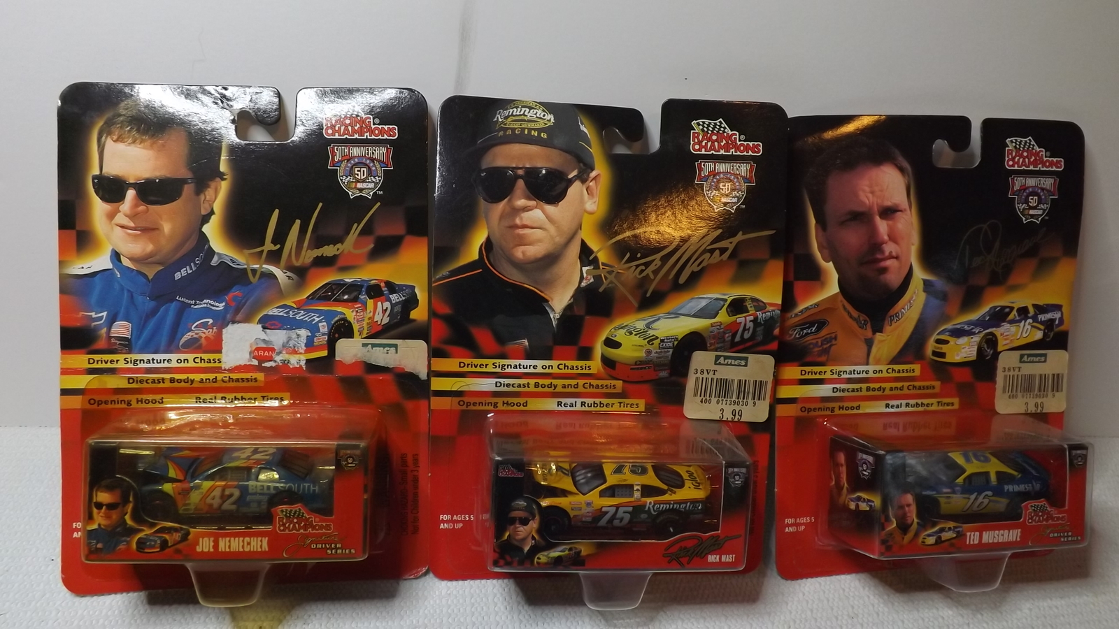 Primary image for Racing Champions 50th Anniversary Lot of 3 New! 1998