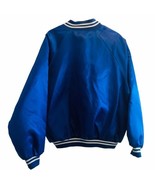 VTG Auburn Sportswear 80s Blue Lined Quilted Satin Jacket XXL Made USA - $58.40 CAD