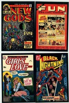 Vintage Art DC Comics 4 Post Card Lot New Fun #1 Fun Girls Love Black Li... - $12.86