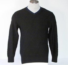 Tommy Hilfiger Black V-Neck Cotton Knit Sweater Mens NWT $85 - $84.99
