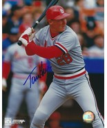 TOMMY HERR AUTOGRAPHED 8x10 CARDINALS HALL OF FAMER  - £15.73 GBP