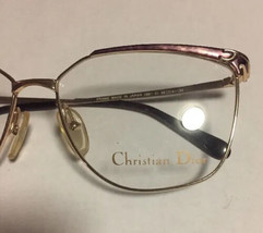 Christian Dior 50’s Style 2861 Gold &amp; Pink Metal Eyeglass Frame 56-14-130 - £39.84 GBP