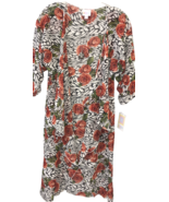 NWT LuLaRoe Small Black White Animal Print &amp; Floral Shirley Duster Kimono - $776.28 MXN