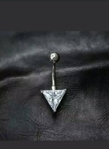 Imitation Diamant Piercing Fleur Nombril 14k Plaqué Or Bague - $2,251.77 MXN