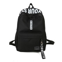 Backpack For Students Canvas Schoolbag Lightweight Large Capacity Soft Shoulder  - £59.13 GBP