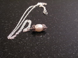 Silver Bali Pearl Necklace - £22.38 GBP