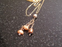 Gold Pearl &#39;Raindrops&#39; Necklace - $45.00