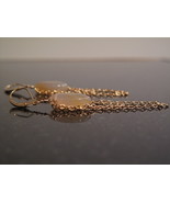 Gold Carnelian Chain Drop Earrings - $62.43 CAD