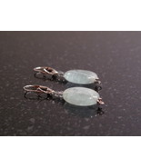 Silver Aquamarine and Crystal Earrings - $34.68 CAD
