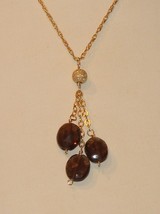 Gold Smokey Quartz &#39;Raindrops&#39; Necklace - $42.00