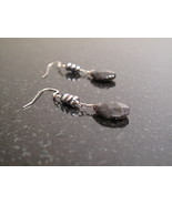 Silver Pearl and Labradorite teardrop Earrings - $34.68 CAD