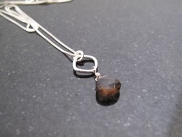 Silver Smokey Quartz Necklace - $35.00