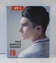 V5.1 Bluetooth Earbuds True Wireless Headset Speaker F9 Connects Phone New  - £7.94 GBP