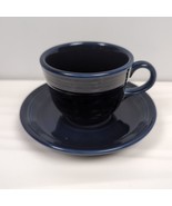 Fiesta Teacup and Saucer Set in Cobalt Blue | Fiestaware - $9.47