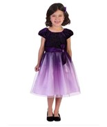 Jona Michelle Girls Boys Dress Bolero Jacket Purple Christmas Short Sleeve - $829.78 MXN