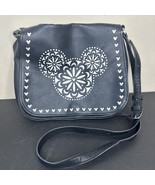 Vera Bradley Laser Cut Mickey Mouse Icon Crossbody Bag Black White Leath... - $30.63 CAD