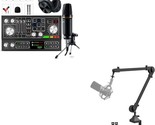 Podcast Equipment Bundle With Condenser Microphone Headset Fordable Micr... - £160.89 GBP