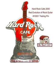 Hard Rock Cafe 2000 Red Evolution of Rock Guitar 10551 Trading Pin - £13.54 GBP