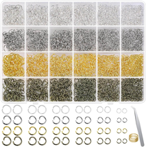 2840 Pieces Jump Rings for Jewelry Making,  Open Jump Rings for Jewelry ... - $14.77