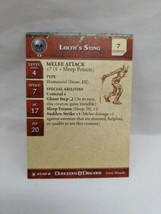 Loloths Sting Dungeons And Dragons Underdark Miniatures Game Stat Card - £6.96 GBP
