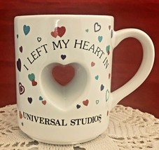 I LEFT MY HEART IN UNIVERSAL STUDIOS cut out Heart souvenir mug by PPEL ... - $9.85