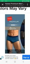 Hanes Men&#39;s Premium 6 Tag less Briefs Wicking Cool Comfort Fabric Size S NIB - £10.66 GBP