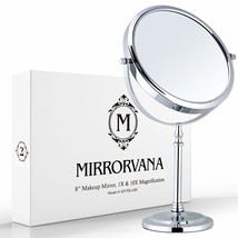 Mirrorvana Large Double Sided 10X And 1X Magnifying Makeup Mirror, Inch Wide - £31.31 GBP